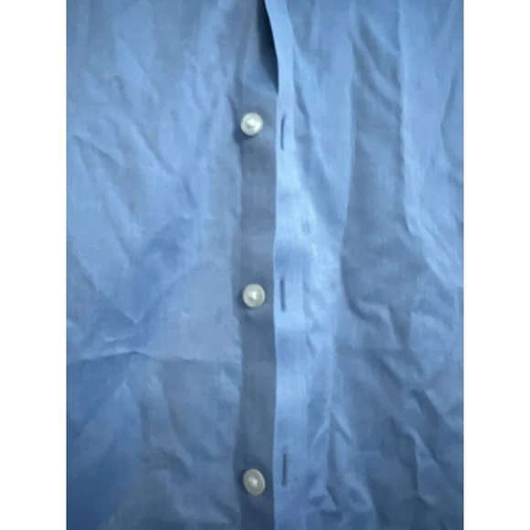 Charles Tyrwhitt Dress Shirt 17.5 36 Classic Fit Non Iron Blue Long Sleeve Mens - Picture 4 of 11